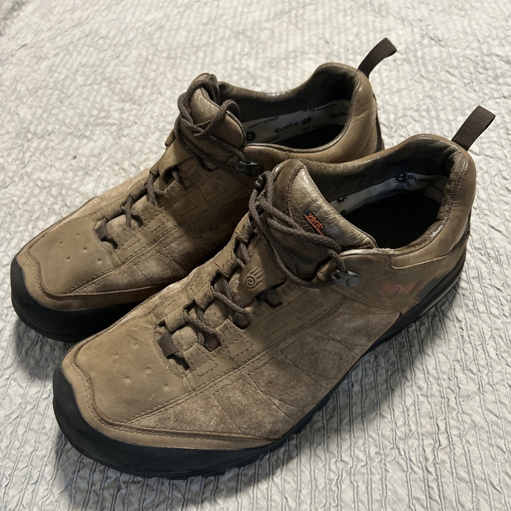 Teva Riva Event Men's Hiking Shoes Vibram Dark Brown Leather Waterproof Size 11